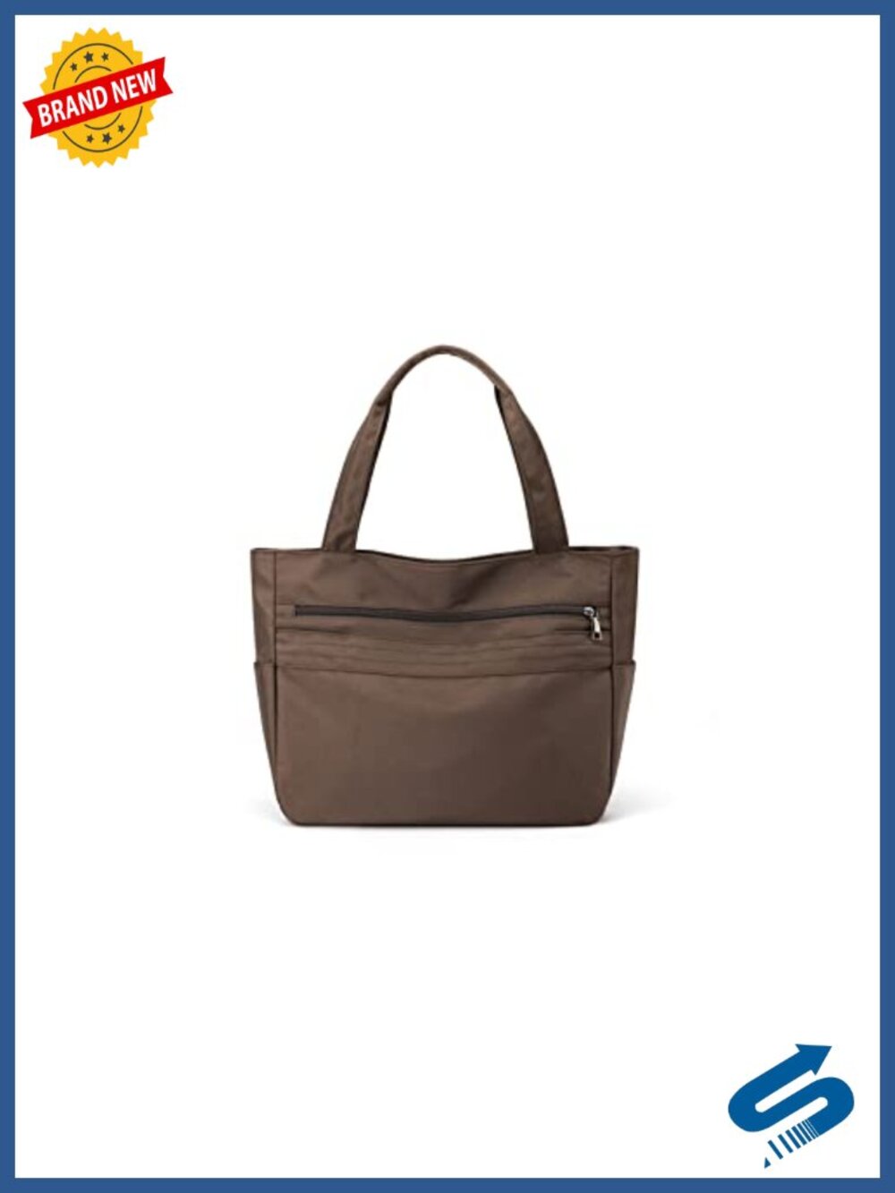 Nylon Waterproof Shoulder Bag Multi Pockets Top Handle Casual Lightweight Tote